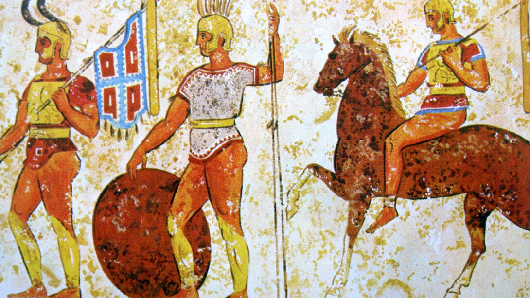 Soldati sanniti, da un fregio tombale di Nola. IV secolo a.C.