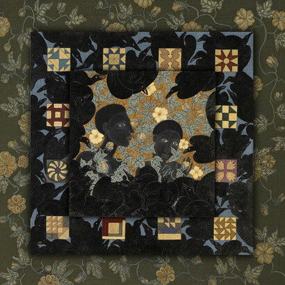 Intentional Silence, 2017-18, ink, acrylic and gold leaf on museum board, 26 x 26 inches