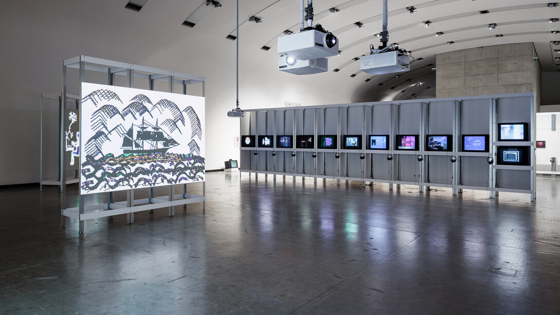 Radical software. Women, art and computing 1960–1991, ausstellungsansicht. Mit freundlicher genehmigung der Kunsthalle Wien