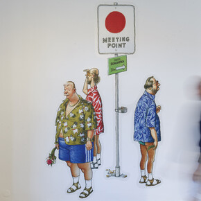 Gerhard Haderer, ausstellungsansicht. Mit freundlicher genehmigung des Schlossmuseums Linz