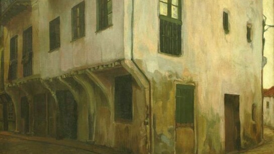 Diego Rivera, The House of Vizcaya, 1907, oil on canvas, 35 1/2 x 44 in. 90.2 x 111.8 cm