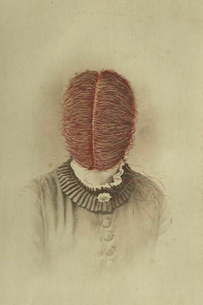 Tom Butler, Ms Holmes, 2013, Gouache on Albumen print, 16.5 x 10.5 cm