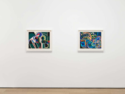 Jean Dewasne, vue de l'exposition. Avec l'aimable autorisation d'Almine Rech