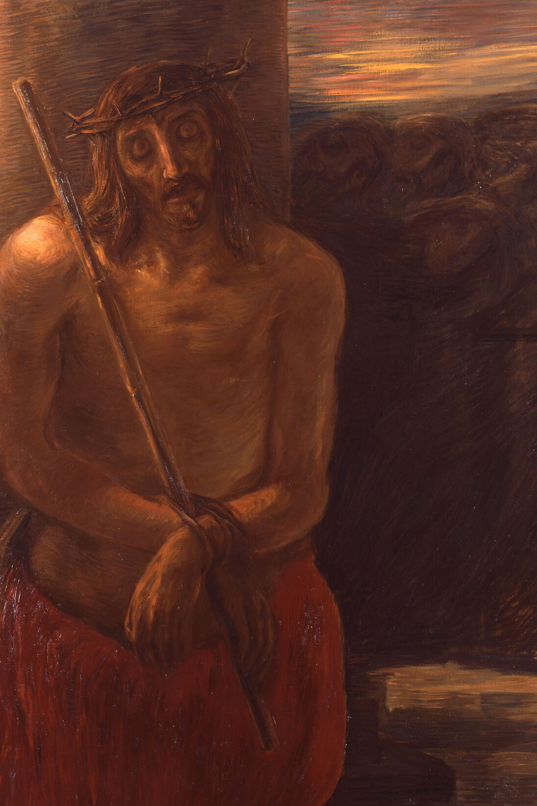 Gaetano Previati, Via Crucis, I stazione, 1901-1902, olio su tela, 121 × 107 cm, Musei Vaticani, Collezione d’Arte Contemporanea. Foto © Musei Vaticani
