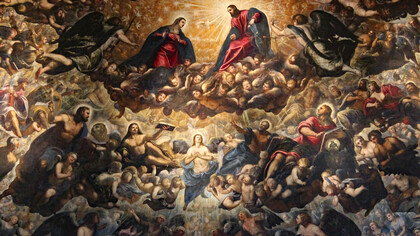Jacopo Tintoretto, Paradiso, Venezia, Palazzo Ducale, particolare