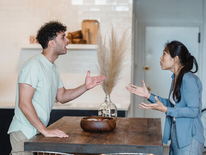 Couples argue, relationships are an example of how two people can blame each other's problems on one another 