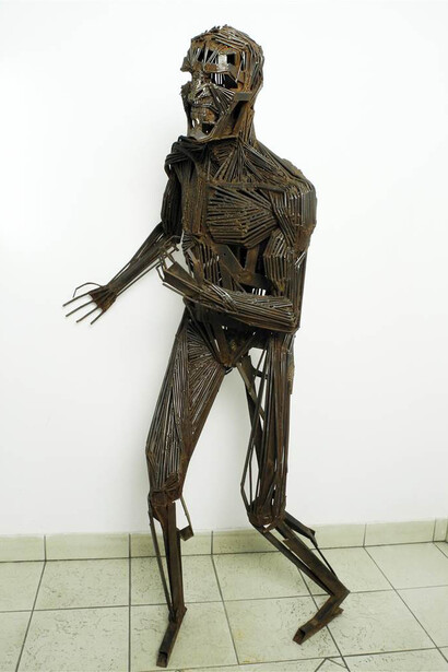 Branko Miskovic, Wounded Man, Sufferee or Something Like That, Steel, 68 x 29 x 25 inches