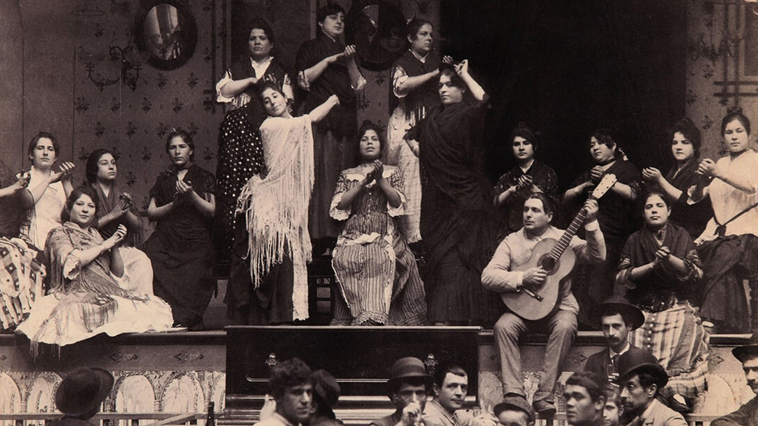 Café cantante, en Sevilla, hacia 1888