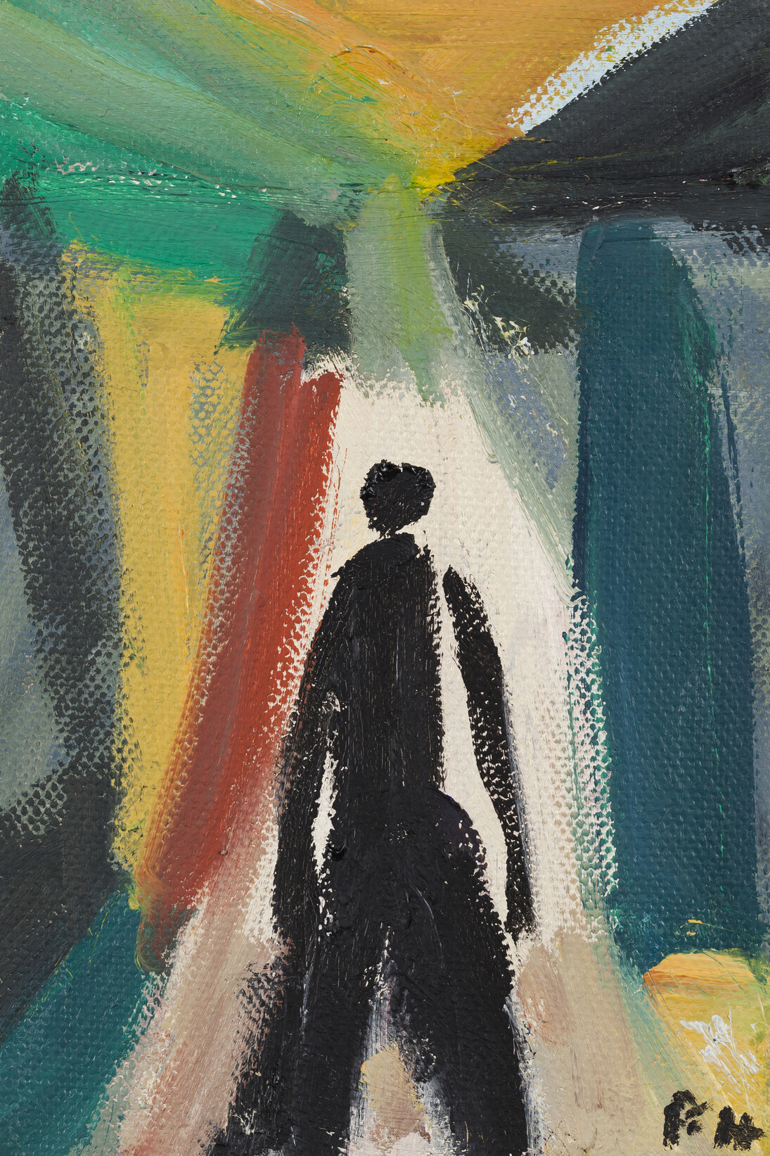 Paul Housley, Midnights Man, 2015, Oil on Canvas, 15,5 x 10 cm, framed: 19 x 13,5 x 4,5 cm