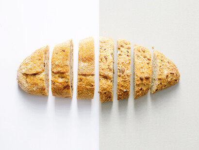 Filone di pane affettato