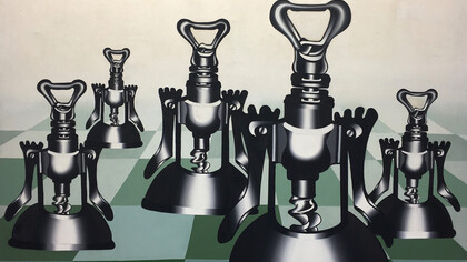 Roberta Booth - The Five Stages, 1973. Oil on canvas, 152x122 cm