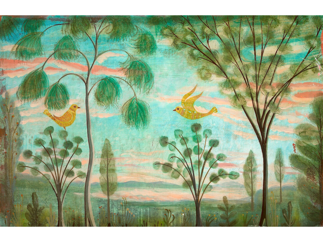 Kevin Paulsen, Bona Dea 3, 2014, pigment on plaster mounted on board, 36 x 60 inches
