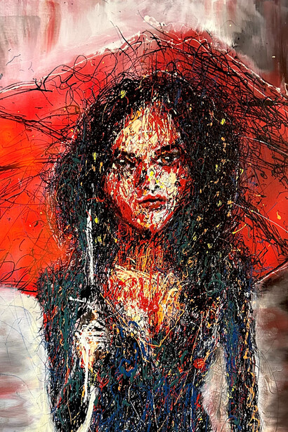 Brinton Farrand, Walking in the rain. From the Spectrum Miami fair. Courtesy of Redwood Art Group