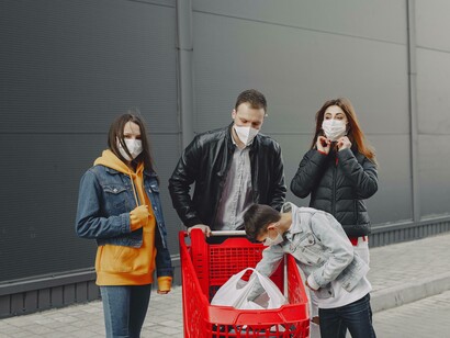 Parents making their children wear masks even if it's a short trip to the supermarket