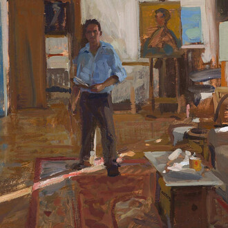 Marc Dalessio, Lockdown self-portrait, 2020. Courtesy of Grenning Gallery