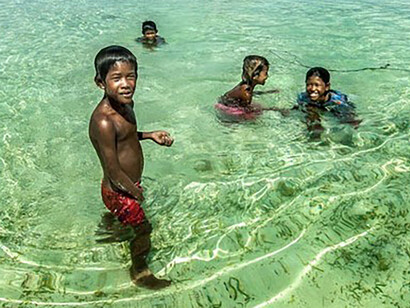 Bambini in spiaggia