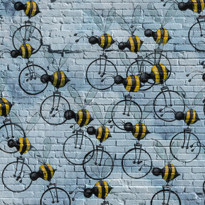 Matt Lively, 27 Beecycles. NEON District Mural. Commissioned by Virginia MOCA. Photograph by Glen McClure. October 2015