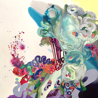 Kimber Berry_ Only Elephants Should Wear Ivory_Mixed Media_36x36