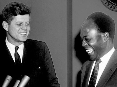 Kwame Nkrumah with U.S. President John F. Kennedy at the White House, March 8, 1961