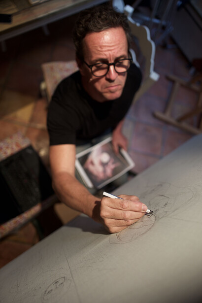 Philipp Rudolf Humm at work in his studio © Philipp Rudolf Humm