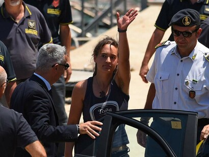 Carola Rakete al momento del fermo