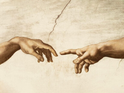 'La creación de Adán' (Detalle) por Miguel Ángel Buonarroti