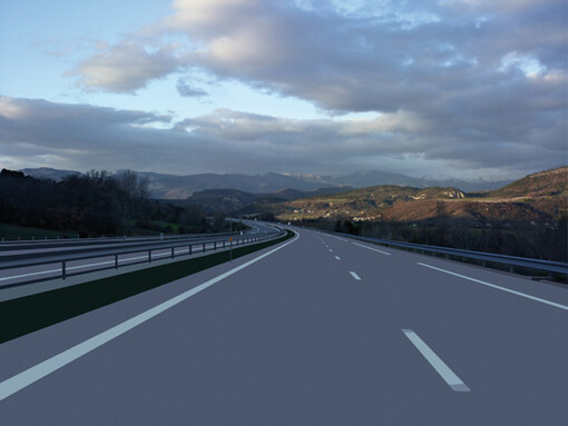 Alain Bublex, Paysage 149 (A51), 2014, Epreuve chromogène laminée diasec sur aluminium  