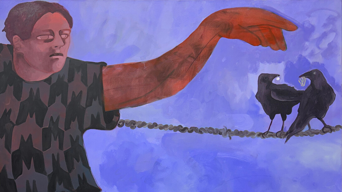 Katja Farin, The crows watch (detail), 2025. Courtesy of Gaa Gallery