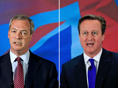 Nigel Farage and David Cameron