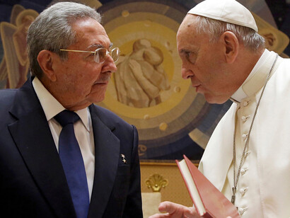 Raúl Castro y el Papa Francisco