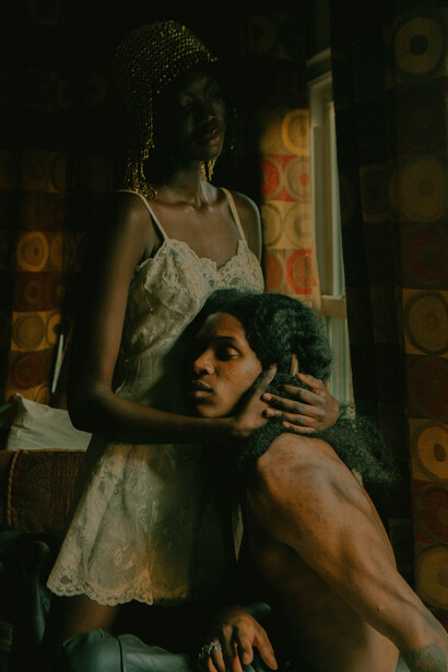 Kennedi Carter, Soon As I Get Home I, from East Durham Love, 2019, archival pigment print, 30x40 inches. Courtesy the artist and Rosegallery