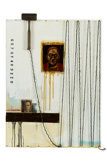 Just a Thought, 2017. 48” x 40”. Mixed Media on Canvas. Courtesy of John Mellencamp.