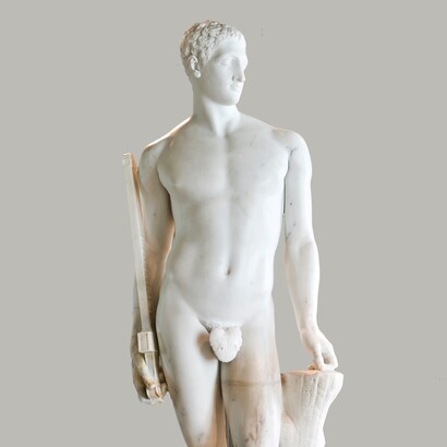 Antonio Canova, Statua di Palamede, 1804-08, dettaglio. Villa Carlotta, Tramezzo, Como, Italia