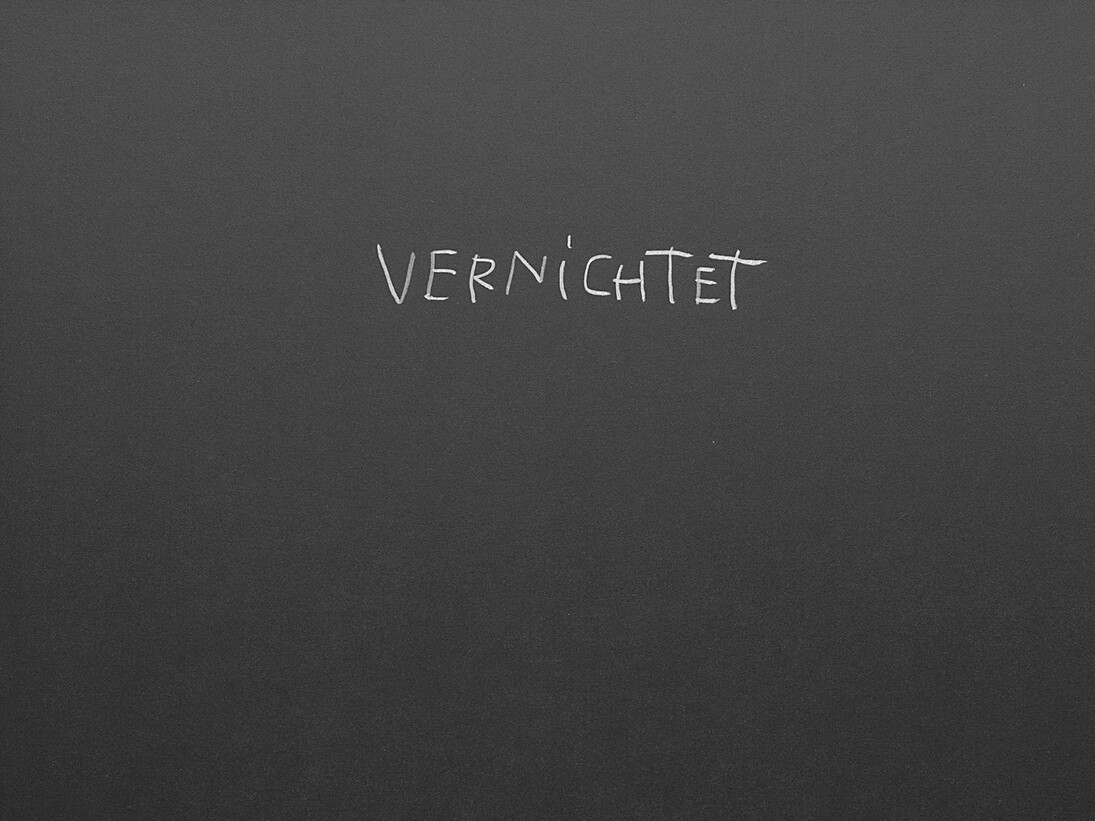 Raphaël Denis, Vernichtet # 14, 2015, old burnt frame and graphite on wood, 62 x 52 cm. Courtesy of Zahorian & Van Espen Gallery