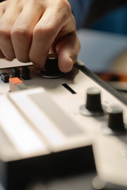 Ajuste de som para captar entrevista