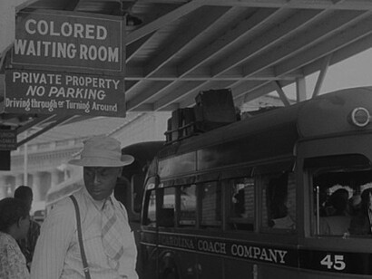 Segregation at the bus station in Durham, North Carolina in 1940.