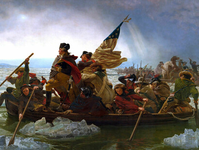 «Washington cruzando el Delaware», de Emanuel Gottlieb Leutze (1851), un hecho ocurrido el 25 de diciembre de 1776