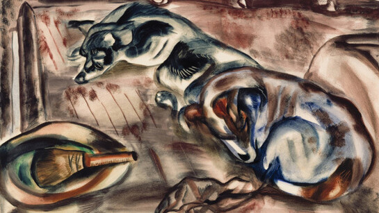 Frances Hodgkins, Yudi y Moro (detail), c.1933. Courtesy of Dunedin Public Art Gallery