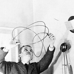 Bruno Munari (1907-1998) in his studio