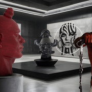 Virgil Ortiz, Po'pay, exhibition view. Courtesy of Turner Carroll Gallery and Virgil Ortiz