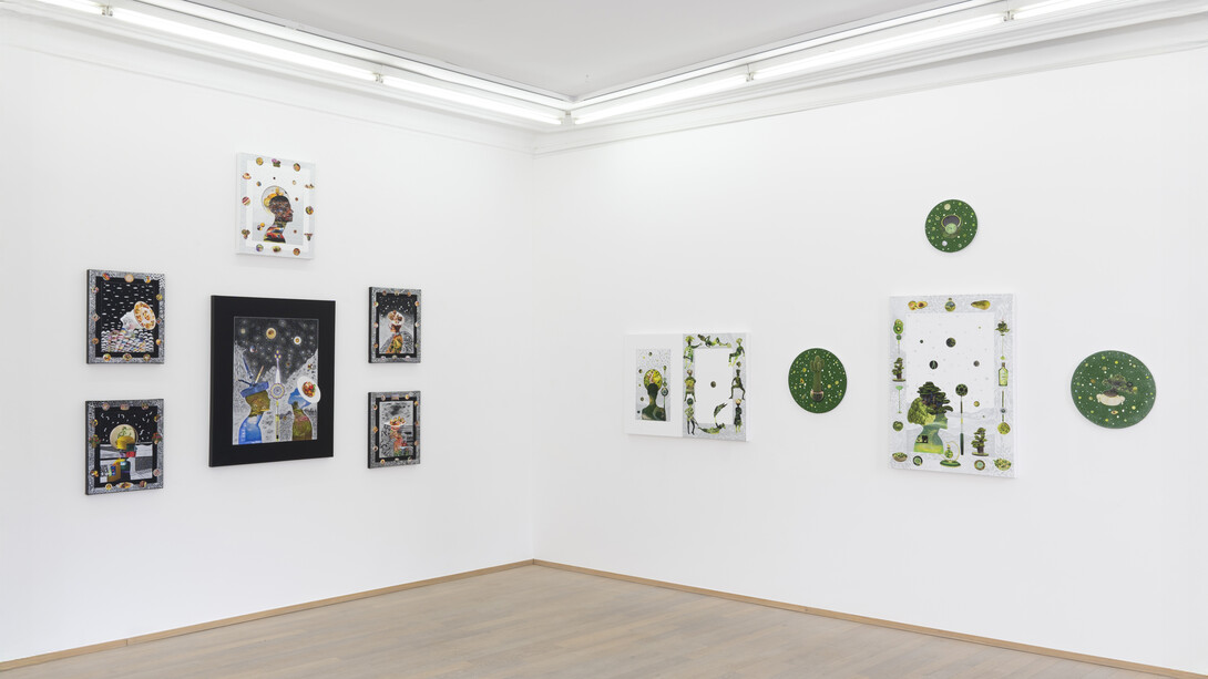 Irina Gabiani, Portraying the universe, vue d'exposition. Avec l'aimable autorisation de la Galerie Nosbaum Reding