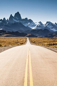 Carretera en la Patagonia argentina