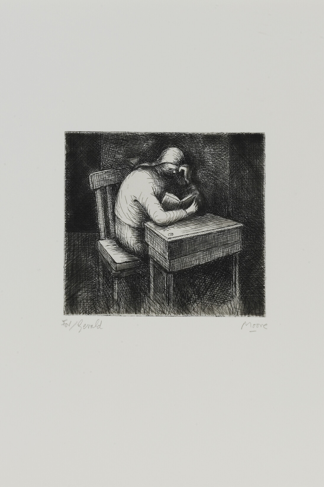 Henry Moore, Girl Doing Homework V