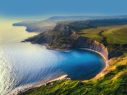 Vista aérea de un paisaje marítimo