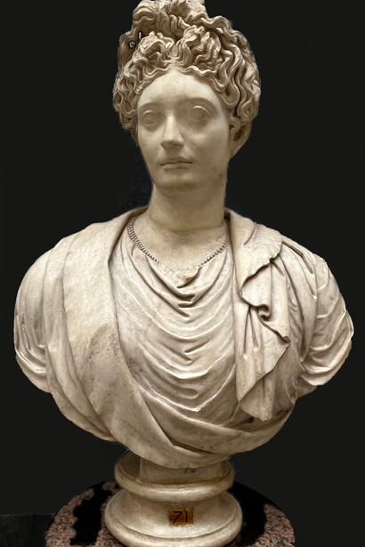 The bust of Princess Julia, daughter of roman emperor Titus