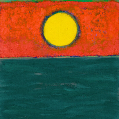 Alvaro Barrington, Caribbean blues, my country's flag, 2025, 2025. Courtesy of Sadie Coles HQ