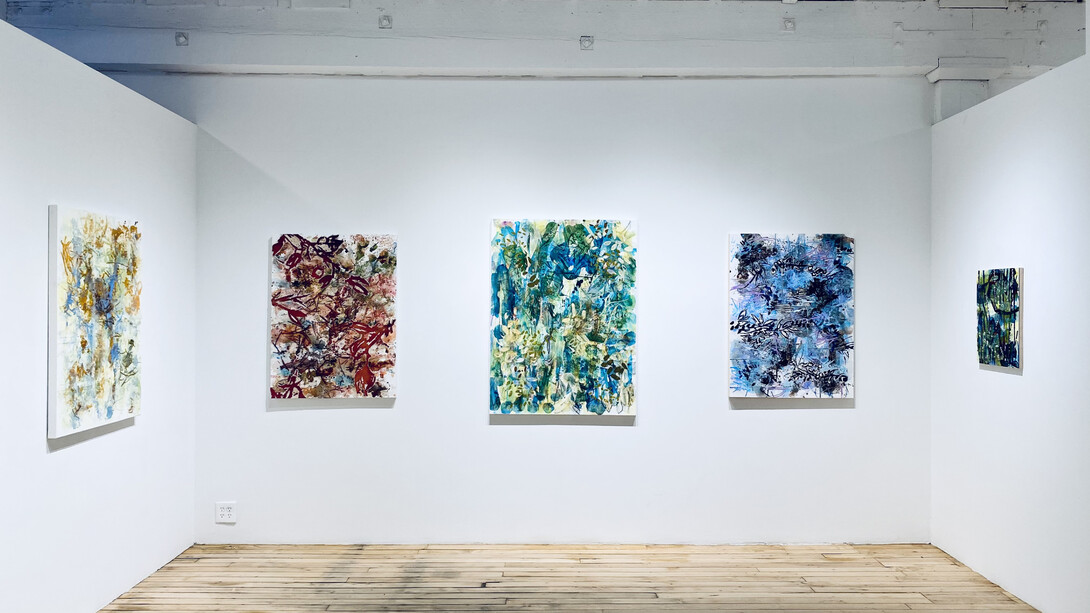 Lisa Petker-Mintz, Beyond the Sun, exhibition view. Courtesy of the artist and The Painting Center, New York