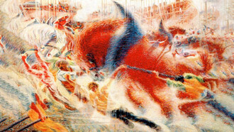 Imprevedibili e misteriosi mescolamenti, da Umberto Boccioni, La città che sale