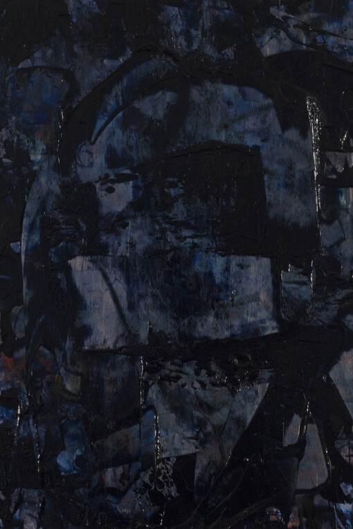 Richard Hoblock, Pitch, 2017, Oil on wood panel, 14 × 11 inches 