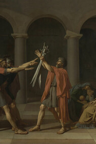 Jacques-Louis David, Oath of the Horatii, 1784, Louvre Museum, Paris, Oil of Canvas, 329.8 x 424.8 cm